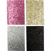 Coupon de tissu Pailleté A5 Glitter Argenté