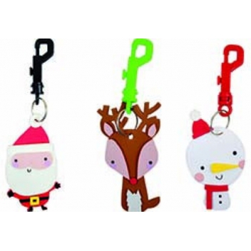 2290 - 3700443522905 - MegaCrea DIY - Kit Porte-clés de Noël en mousse 17 pièces pour faire 3 porte clés
