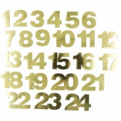 Sticker chiffre de l\'Avent Doré 5 cm 24 pièces