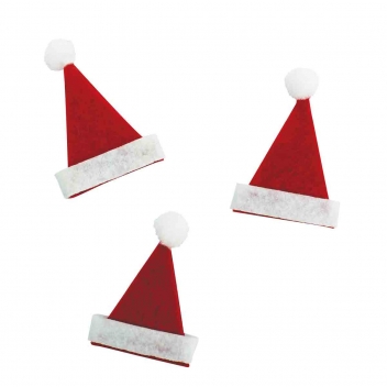 3588 - 3700443535882 - MegaCrea DIY - Mini bonnet Noël feutrine rouge et blanc 4,5 cm 10 pièces - 2