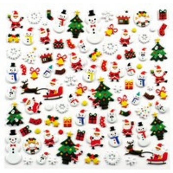 2740 - 3700443527405 - MegaCrea DIY - Stickers 3D caoutchouc Noël 93 pièces