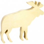 Elan en bois à poser Déco de Noël 11,5 cm