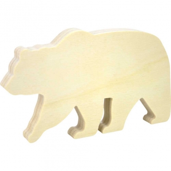 7444 - 3700443574447 - MegaCrea DIY - Ours en bois à poser Déco de Noël 16,5 cm