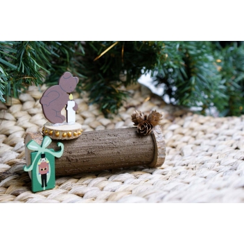 4154 - 3700443541548 - MegaCrea DIY - Déco Ourson Embellissements en bois peint 4 cm 8 pièces