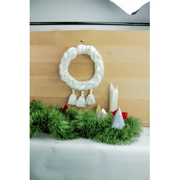 2081 - 3700443520819 - MegaCrea DIY - Kit couronne de Noël en laine 25 cm - 3
