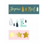 Ruban adhésif Washi tape de Noël 1,5cm 3 pièces