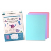 Plastique magique Licorne 20x28cm 3 pièces