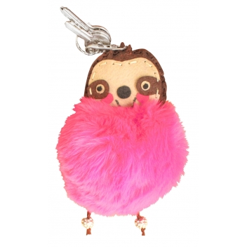 1636 - 3700443516362 - MegaCrea DIY - Kit porte-clés en fausse fourrure Paresseux Activités enfant