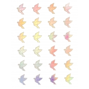 Sticker holographique Oiseau origami 1,9x2,1cm 24 pièces