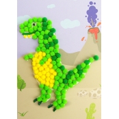 Tableau en pompons Dinosaure Activité enfant 3-8 ans