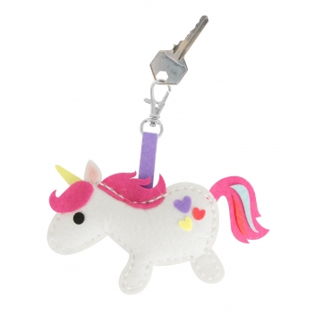 4960 - 3700443549605 - MegaCrea DIY - Kit enfant porte-clé feutrine Licorne