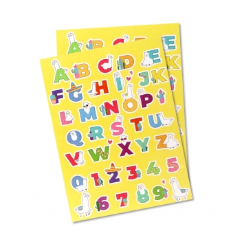 4985 - 3700443549858 - MegaCrea DIY - Gommette Alphabet Thème Lama 78 pièces