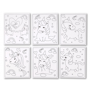 8397 - 3700443583975 - MegaCrea DIY - Carte à sabler ou à pailleter Licorne 6 pièces - 2