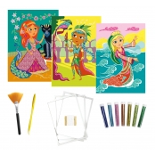 Kit enfant Paillettes 3 tableaux Princesse