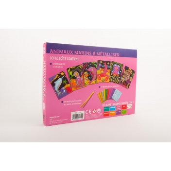 1710 - 3700443517109 - MegaCrea DIY - Kit créatif enfant Foil art Animaux de mer - 2
