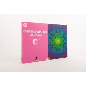 1712 - 3700443517123 - MegaCrea DIY - Kit créatif enfant Cartes à gratter Mandala
