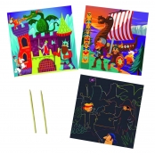 Kit créatif enfant Cartes à gratter Pirates