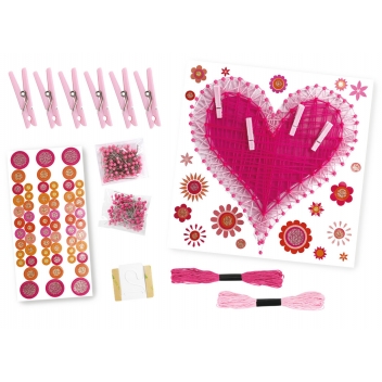 1716 - 3700443517161 - MegaCrea DIY - Kit créatif enfant String art Coeur - 3