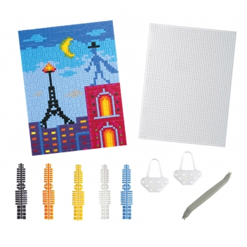 1731 - 3700443517314 - MegaCrea DIY - Kit créatif enfant Pixel art Paris