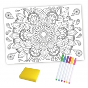 Kit enfant Coloriage set Mandala avec feutres