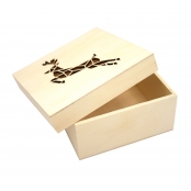 Boite en bois découpe laser Noël origami Renne 11,3 cm