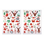 Gommettes Noël enfant de 1 à 5,3 cm 74 pièces