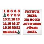 Gommettes numéros de l\'Avent + Mots de Noël