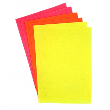 3295 - 3700443532959 - MegaCrea DIY - Feutrine 20x30 cm Assortiment Fluo 6 pièces
