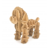 Maquette en carton à assembler Caniche 15 cm