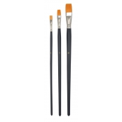 Pinceaux Poil souple Pour acrylique et huile 3 pièces