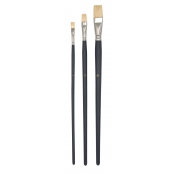 Pinceaux Poil dur Pour acrylique et huile 3 pièces