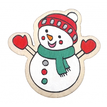 3754 - 3700443537541 - MegaCrea DIY - Aimants de Noël en bois à décorer 6x3cm 4 pièces