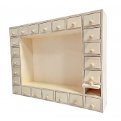 Calendrier de l\'avent en bois 35,5 x 27 x 7 cm
