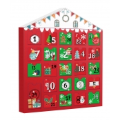 Calendrier de l\'avent en carton 30,5 x 38 x 5 cm