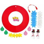 Couronne de Noël en kit en caoutchouc mousse 35 cm