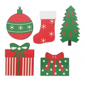 Embellissements Noël en bois Cadeaux de 2 à 3,5 cm
