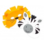 Masque pour enfant Animaux de la jungle 2 pièces