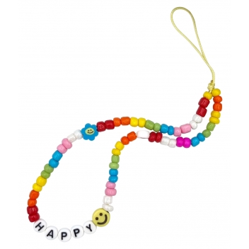 1433 - 3700443514337 - MegaCrea DIY - Kit bijou de téléphone multicolore happy 67 pièces