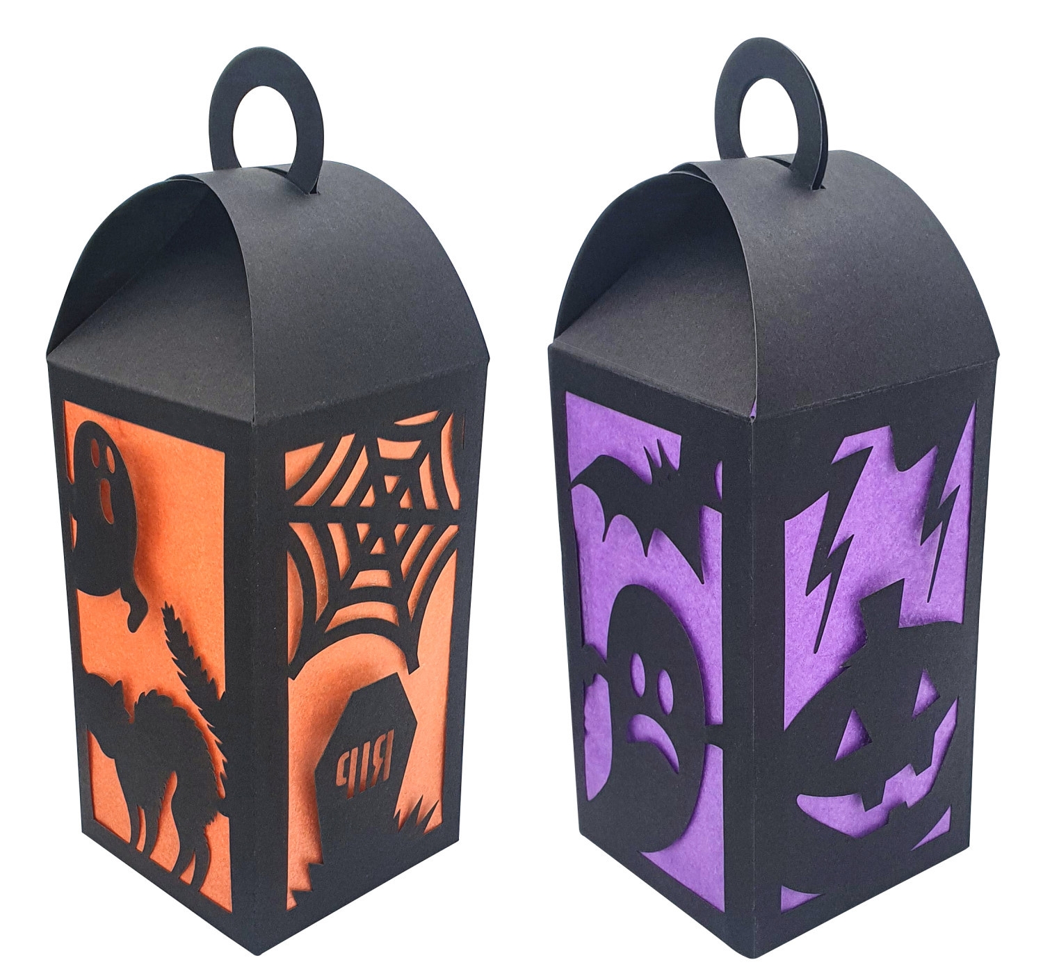 Lanternes en papier Halloween 9 x 25cm 2 pièces - MegaCrea Ref 3609