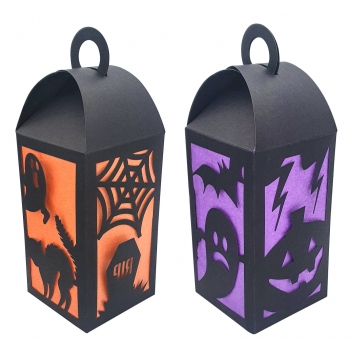 3609 - 3700443536094 - MegaCrea DIY - Lanternes en papier Halloween 9 x 25cm 2 pièces