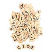 Lettres carré en bois Alphabet intelligent 120 pièces
