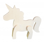 Jouet en bois Licorne 11,5 x 12,5 x 2 cm