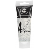 Peinture acrylique pailletée argent 75 ml