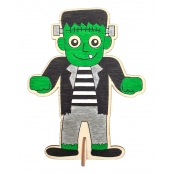 Personnages d\'Halloween en bois 4 pièces
