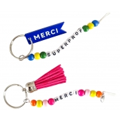 Porte-clés Cadeau maitresse en perles 14 cm 2 pièces