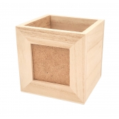 Pot crayons en bois avec cadre photo 