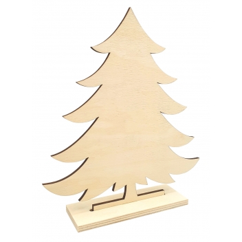 3737 - 3700443537374 - MegaCrea DIY - Sapin de Noël en bois à poser 16,8 x 4 x 19 cm