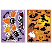 Déco Fenêtre pour Halloween Gel vitrostatique 22 pièces