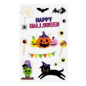 Stickers epoxy Happy Halloween 14 pièces