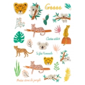 Stickers époxy Jungle de 1,1 à 4,7 cm 26 pièces